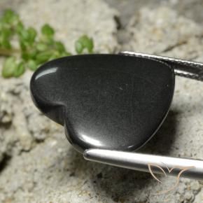 Hematita Cinza escuro Natural 23.05ct, Coração, Opaco