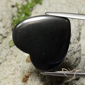 Hematita Cinza escuro Natural 22.87ct, Coração, Opaco
