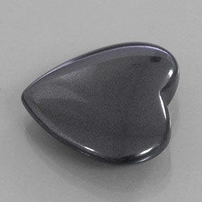 Hematita cinza natural 23,01ct, formato de coração, opaco