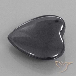 Hematita Cinza escuro Natural 22.83ct, Coração, Opaco