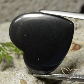 Hematita preto cinza Natural 23.29ct, Coração, Opaco