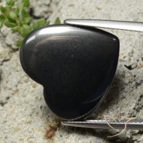 Hematita preto cinza Natural 23.58ct, Coração, Opaco