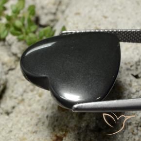 Hematita preto cinza Natural 23.58ct, Coração, Opaco