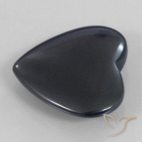 Hematita preto cinza Natural 22.83ct, Coração, Opaco