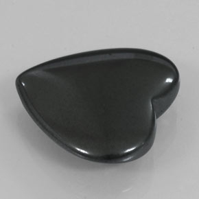 Hematita cinza natural 23,17ct, formato de coração, opaco