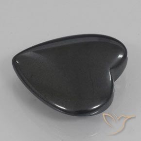 Hematita Cinza escuro Natural 22.91ct, Coração, Opaco