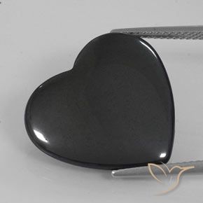 23.32ct Natural preto cinza Hematita, Coração, Opaco