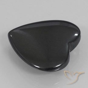 Hematita preto cinza Natural 23.32ct, Coração, Opaco