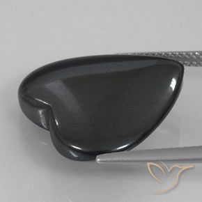 Hematita preto cinza Natural 23.32ct, Coração, Opaco