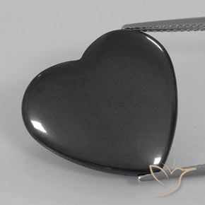 22.84ct Natural cinza médio Hematita, Coração, Opaco