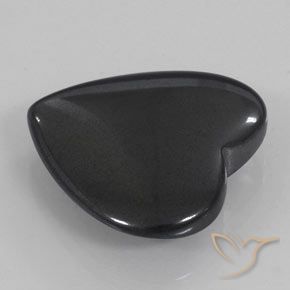 Hematita Cinza escuro Natural 22.57ct, Coração, Opaco