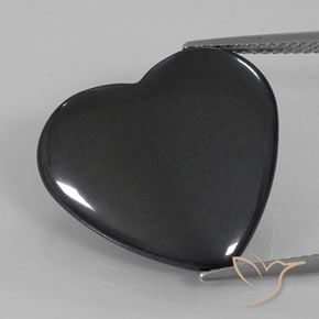 22.86ct Natural Cinza escuro Hematita, Coração, Opaco