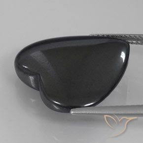 Hematita Cinza escuro Natural 22.86ct, Coração, Opaco