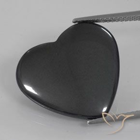 23.38ct Natural preto cinza Hematita, Coração, Opaco
