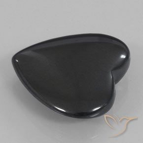 Hematita preto cinza Natural 23.38ct, Coração, Opaco