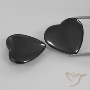 Pedras preciosas de Hematita Cinza escuro natural de 46.20 ct, Coração, Opaco