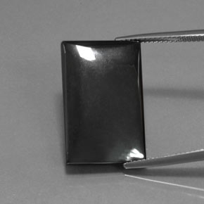 Hematita cinza natural 27,19ct, baguete, opaco