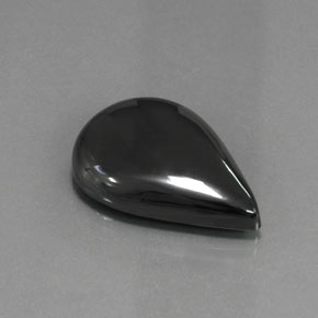 Hematita cinza natural 36,01ct, formato de pêra, opaco