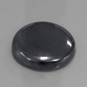 Hematita preto cinza Natural 43.76ct, Corte Redondo, Opaco