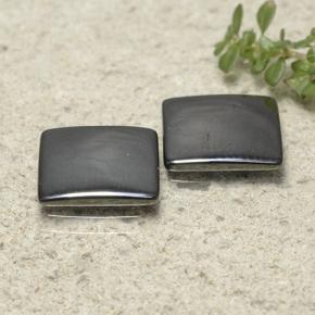 Pedras preciosas de hematita cinza natural de 9,10 ct, quadrado, opaco