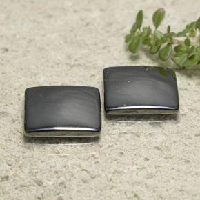 Pedras preciosas de hematita cinza natural de 9,77 ct, quadrado, opaco