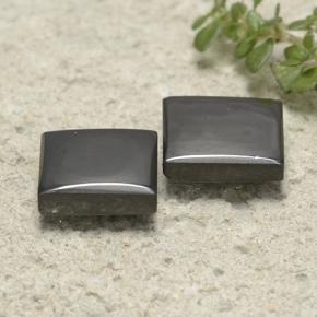 Pedras preciosas de hematita cinza natural de 6,62 ct, quadrado, opaco