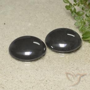 Pedras preciosas de Hematita preto cinza natural de 80.74 ct, Redondo, Opaco