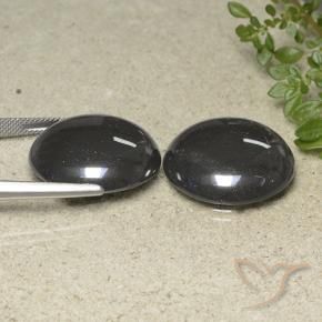 Pedras preciosas de Hematita preto cinza natural de 80.74 ct, Redondo, Opaco