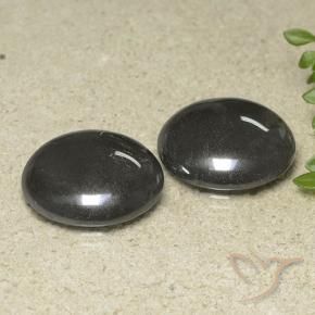 Pedras preciosas de Hematita Cinza escuro natural de 65.25 ct, Redondo, Opaco