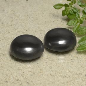 Pedras preciosas de Hematita preto cinza natural de 32.54 ct, Corte Redondo, Opaco