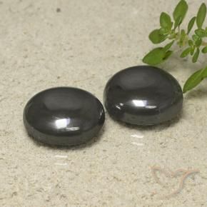 Pedras preciosas de Hematita Cinza escuro natural de 37.99 ct, Redondo, Opaco