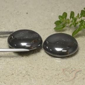 Pedras preciosas de Hematita preto cinza natural de 65.53 ct, Redondo, Opaco