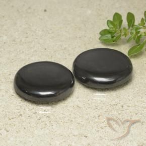 Pedras preciosas de Hematita cinza médio natural de 55.11 ct, Redondo, Opaco