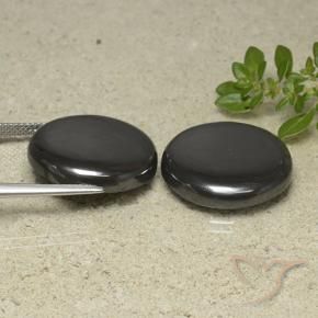 Pedras preciosas de Hematita cinza médio natural de 55.11 ct, Redondo, Opaco