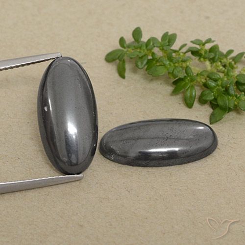 18.45ctw Natural Cinza Hematita, oval, Opaco