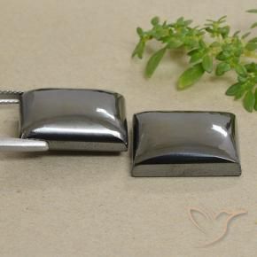 Pedras preciosas de Hematita cinza médio natural de 57.73 ct, baguete, Opaco