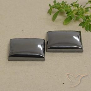 Pedras preciosas de Hematita cinza médio natural de 56.06 ct, baguete, Opaco