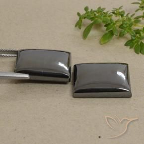 Pedras preciosas de Hematita cinza médio natural de 56.06 ct, baguete, Opaco