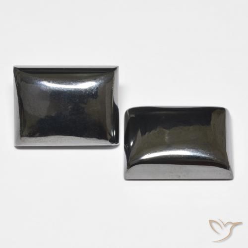 Pedras preciosas de Hematita preto cinza natural de 48.47 ct, baguete, Opaco