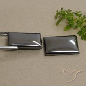 Pedras preciosas de Hematita cinza médio natural de 44.80 ct, baguete, Opaco