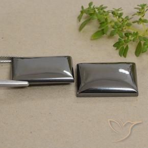 Pedras preciosas de Hematita cinza médio natural de 57.67 ct, baguete, Opaco