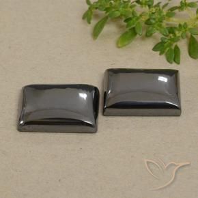 Pedras preciosas de Hematita cinza médio natural de 49.08 ct, baguete, Opaco