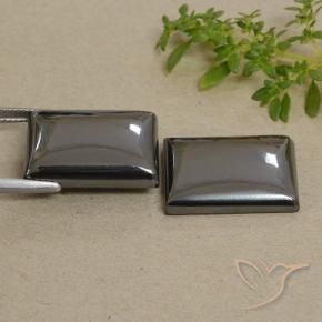 Pedras preciosas de Hematita cinza médio natural de 57.51 ct, baguete, Opaco