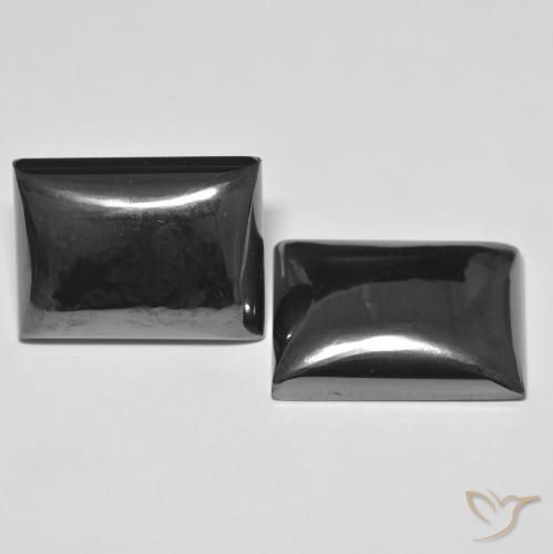 Pedras preciosas de Hematita cinza médio natural de 56.12 ct, baguete, Opaco