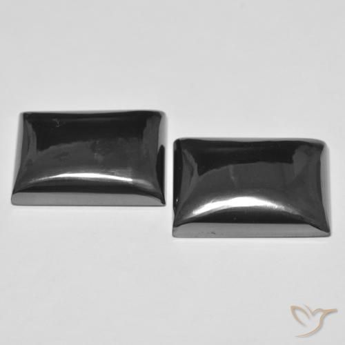 Pedras preciosas de Hematita cinza médio natural de 56.12 ct, baguete, Opaco