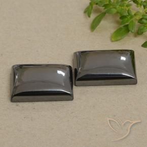 Pedras preciosas de Hematita cinza médio natural de 32.39 ct, baguete, Opaco