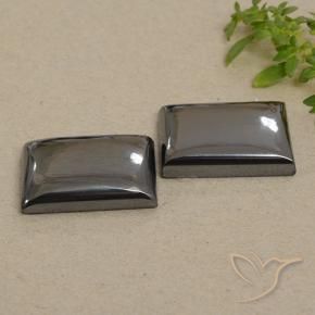 Pedras preciosas de Hematita cinza médio natural de 49.98 ct, baguete, Opaco