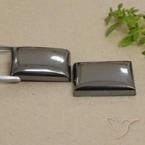 Pedras preciosas de Hematita cinza médio natural de 49.98 ct, baguete, Opaco