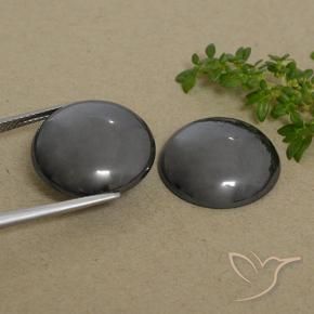 Pedras preciosas de Hematita Cinza escuro natural de 48.88 ct, Redondo, Opaco