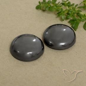 Pedras preciosas de Hematita cinza médio natural de 42.52 ct, Redondo, Opaco